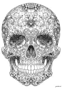 Floral symphony on a skull