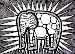 Coloring difficult elephant