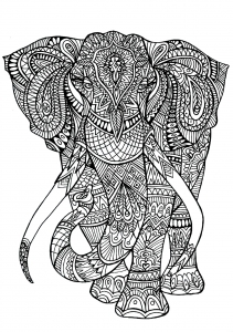 coloring-adult-elephant-patterns