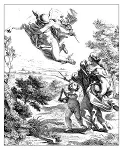 Engraving giovan battista allegory of geography 1692