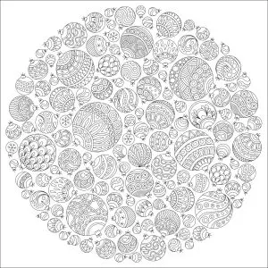 Christmas ball ornaments mandala by karpenyuk