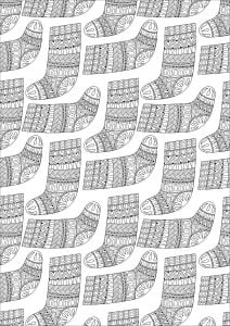 Christmas Socks With Intricate Patterns