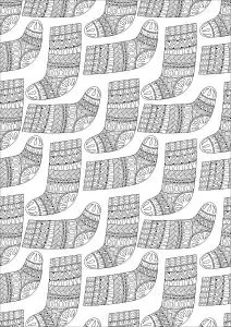 Christmas socks with intricate patterns