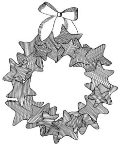 Coloring adult christmas crown