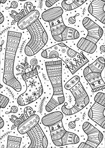 Coloring christmas socks 1