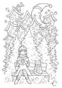 Quiet Christmas (Coloring Page)