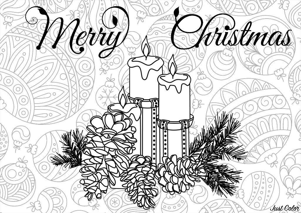 Hard Christmas Coloring Pages For Adults