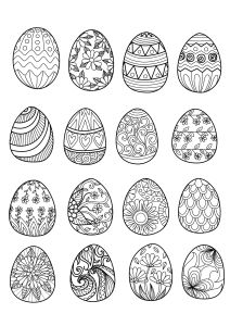Coloring adult easter eggs by bimdeedee