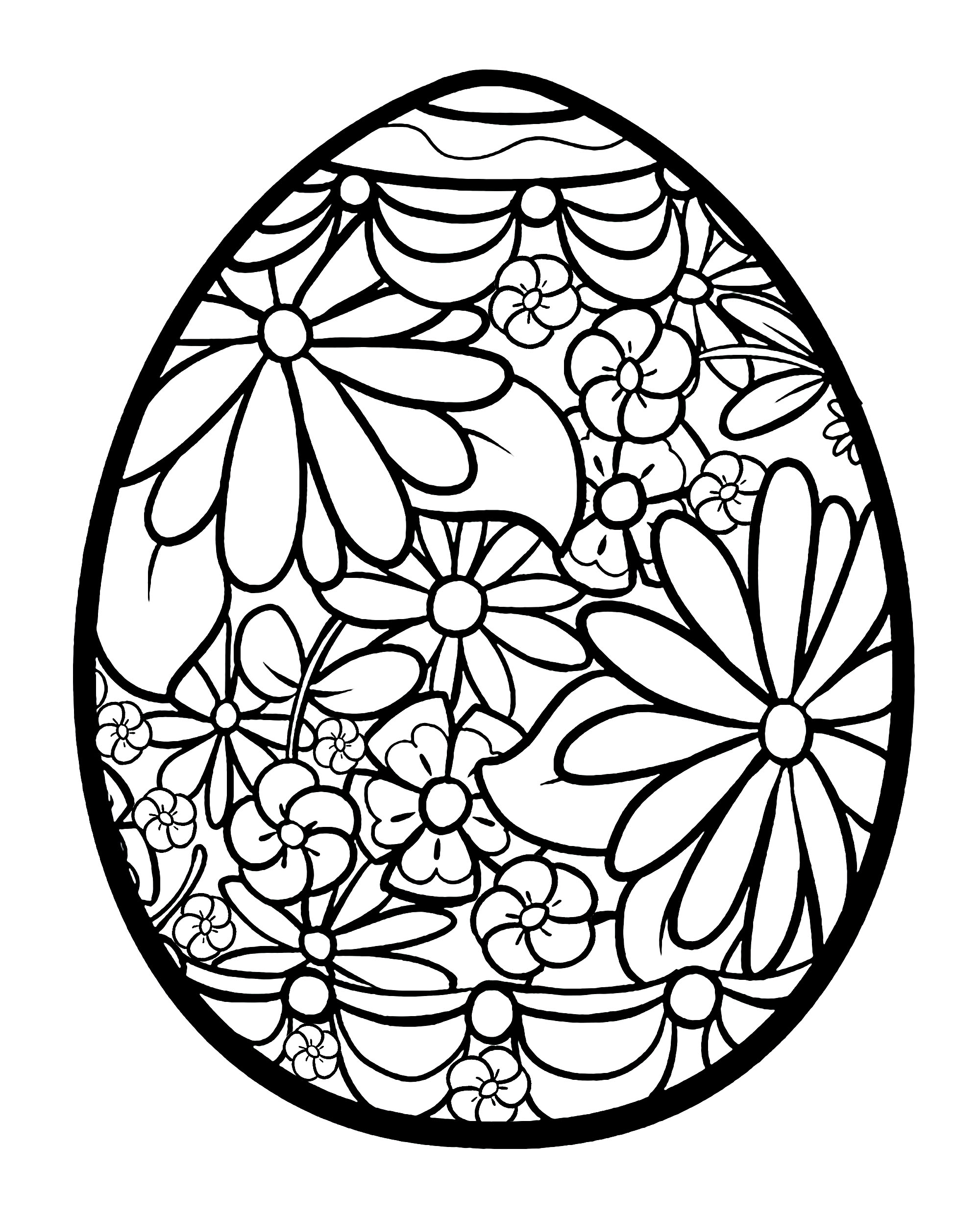 Easter egg with flowers, Artist : Art. Isabelle