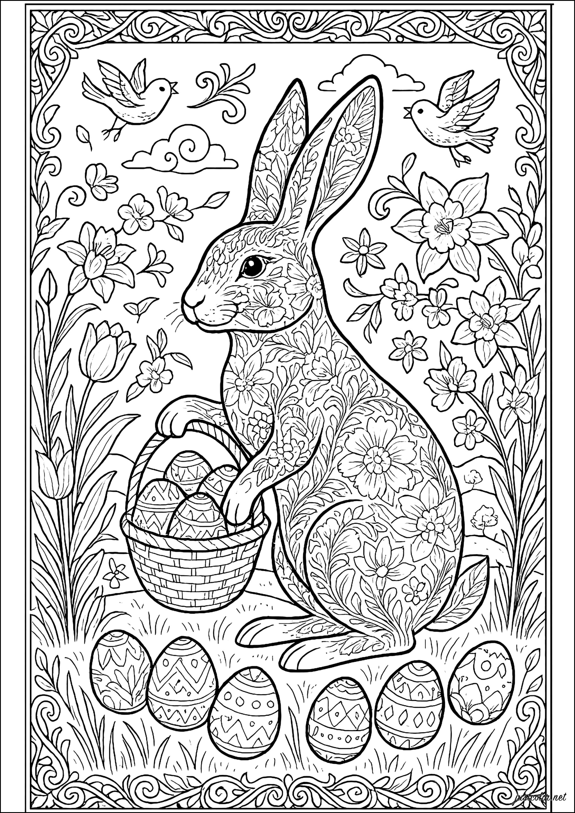 Eventseaster-84961 (Printable Easter Coloring Page for adults)