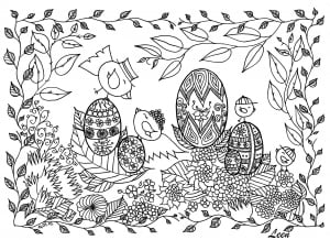 "Easter eggs" (Coloring Page)