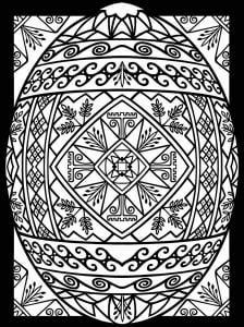 Easter Eggs With Abstract Patterns