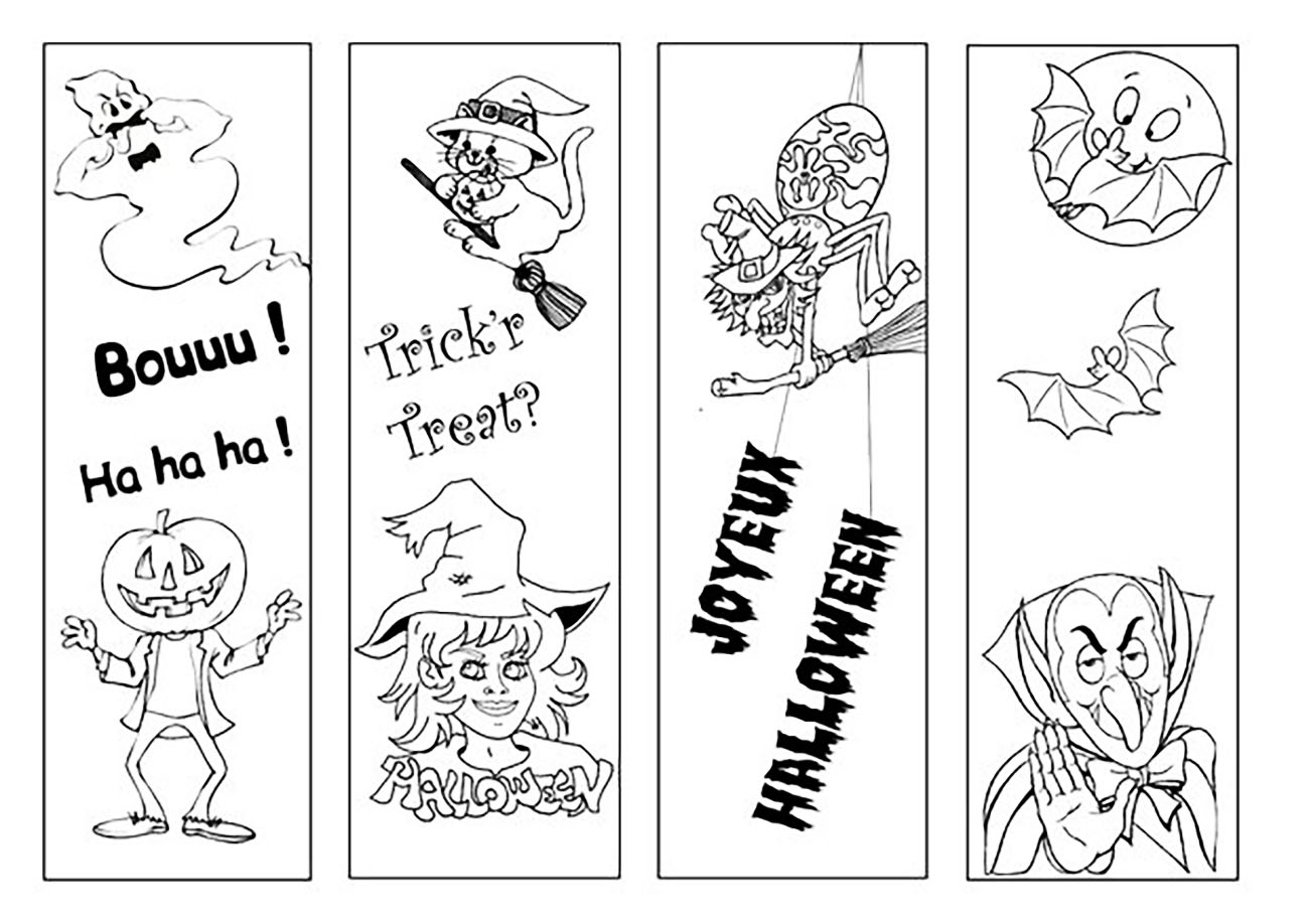 Simple cartoon drawing : It's Halloween !