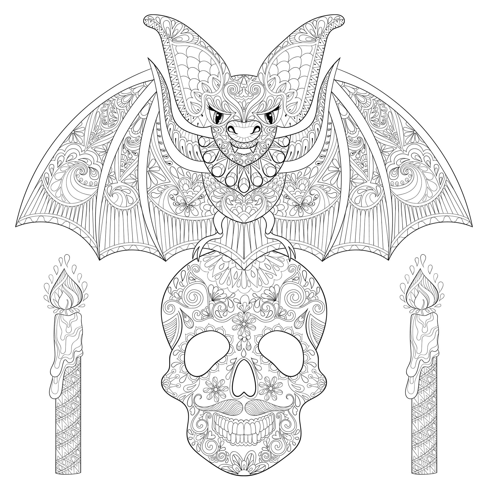 26+ Skull Mandala Coloring Pages