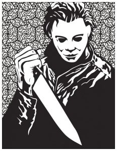 Horror coloring page michael myers
