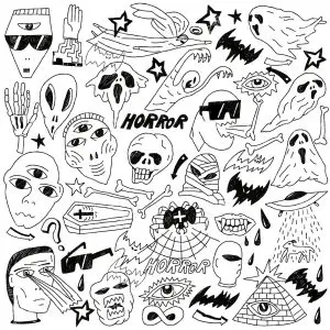Printable Alien complex coloring sheets for adults