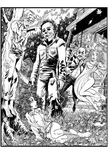 Michael Myers, main character of the Halloween films (Coloring Page)