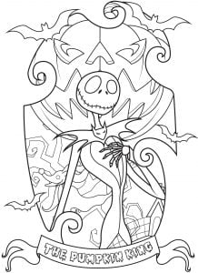 Coloring jack skellington king of halloween town complex