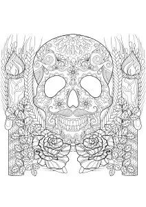 Skull and candles