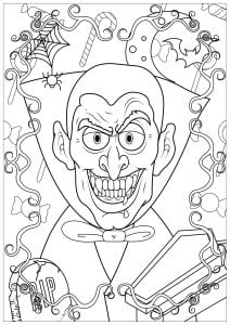 Halloween vampire (Coloring Page)