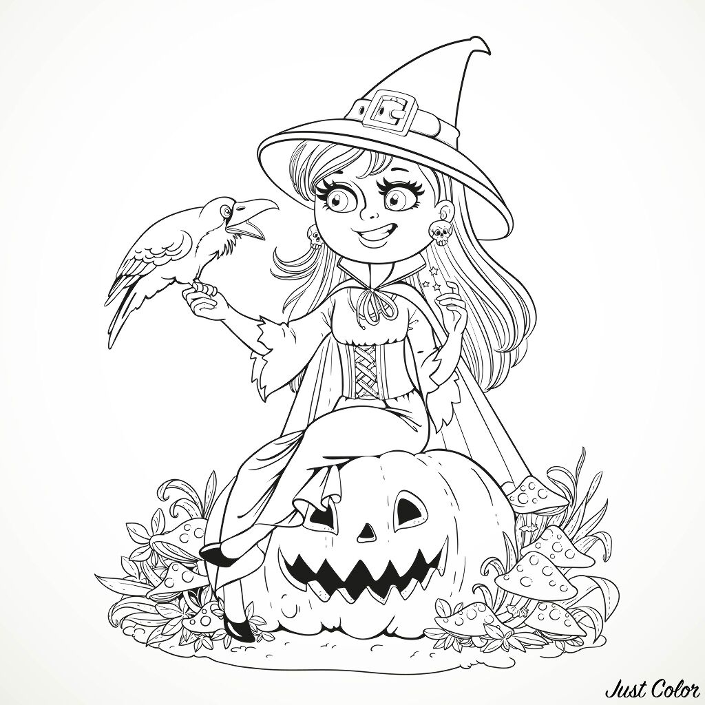 Free Halloween Coloring Pages Witch