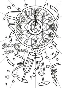 Champagne and clock   
