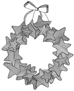Coloring page adult advent crown by azyrielle