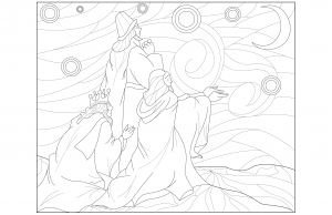 Coloring page adult Three Kings adult by Juline