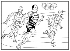 Olympic games : Athletics (Sport Coloring Page)