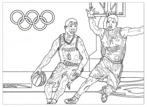 Olympic games : Basketball (Sport Coloring Page)