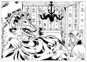 Printable Tale complex coloring sheets for adults