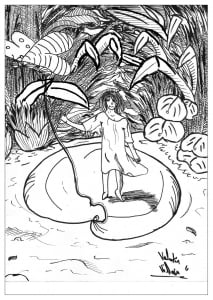 Here is Thumbelina. Do you know this character ? (Fairy tale Coloring Page)