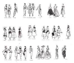 Croquis mode 1947