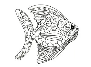 Single Zentangle fish