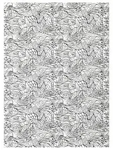 Interlacing of fish and birds