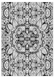 Complex flower carpet by valeriia lelanina