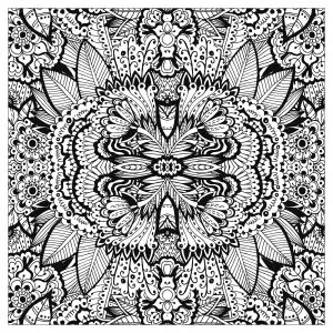 Complex flower carpet squared by valeriia lelanina