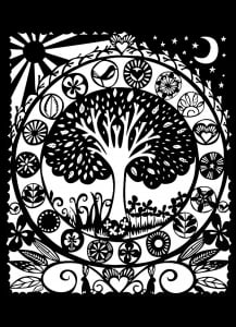Tree Black White