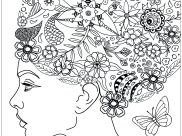 Printable Flowers & vegetation coloring sheets for adults