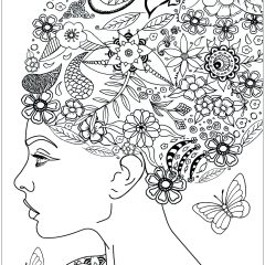 Printable Flowers & vegetation coloring sheets for adults