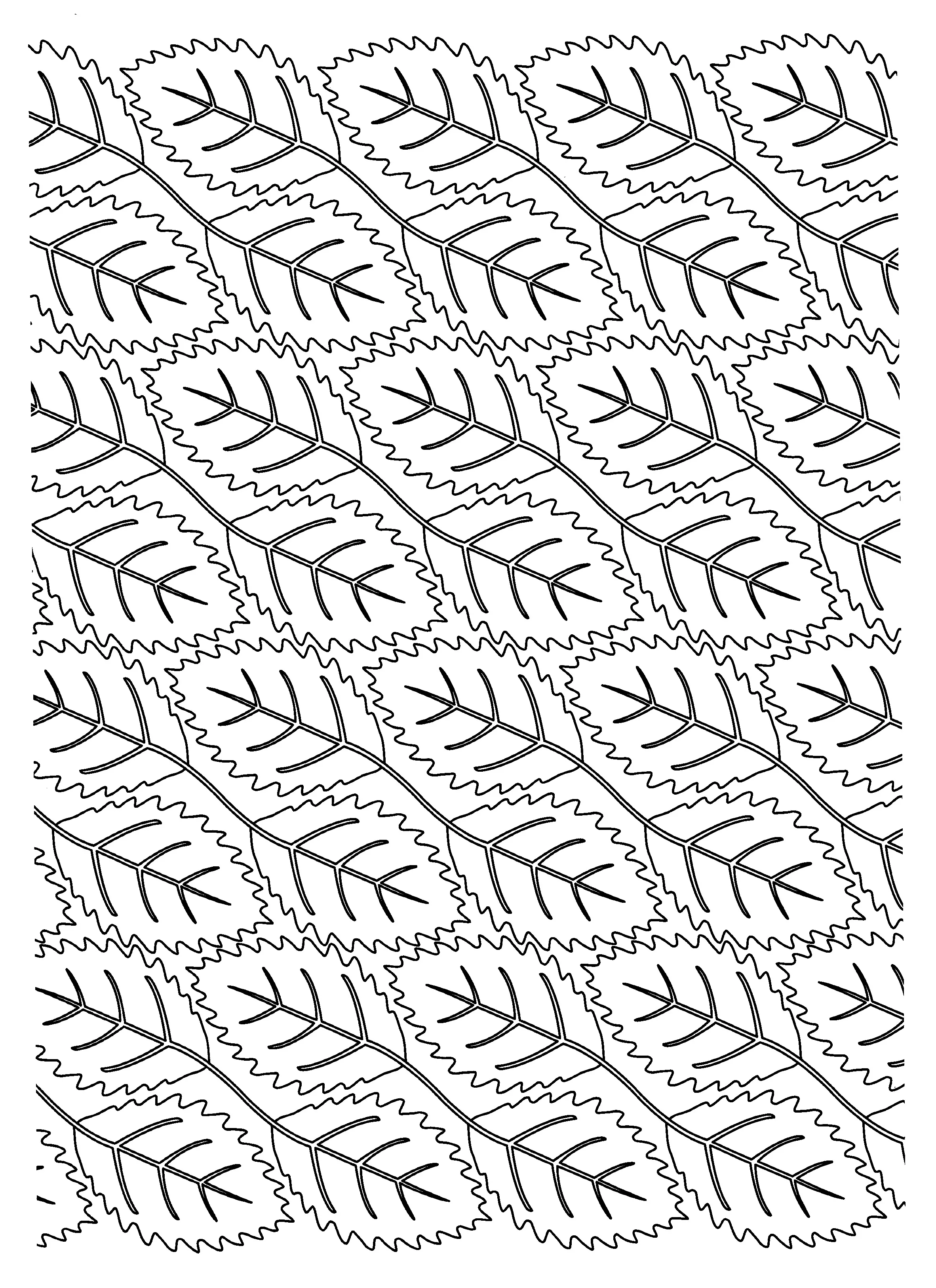 Pretty flowers (Printable Flowers & vegetation Coloring Page for adults)