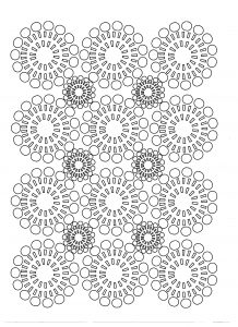 Coloring adult circles flowers