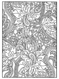 Coloring adult flowers to print
