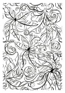 Lovely leaves (Flowers & vegetation Coloring Page)
