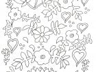 Very simple coloring page with flowers (Flowers & vegetation Coloring Page)