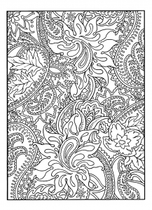 Coloring adult pretty patterns plant