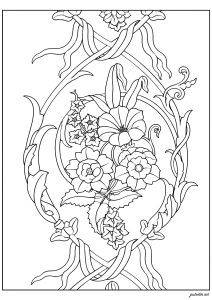 An intertwined floral garland