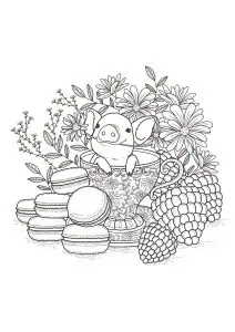 Sweet little piggy's sugary pause