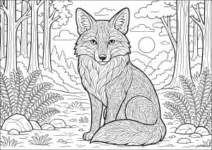 Majestic fox in a clearing