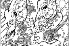 Printable Giraffes coloring sheets for adults